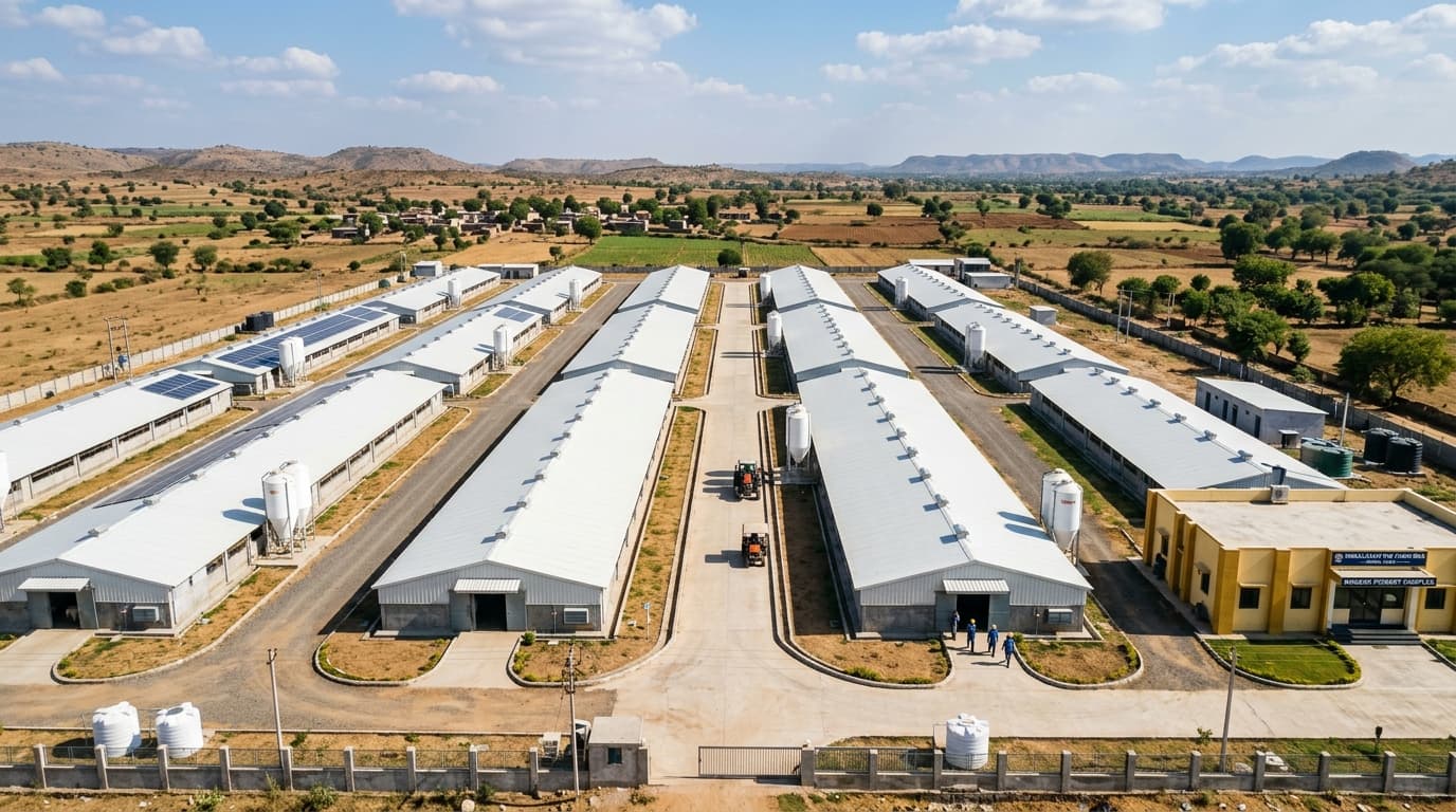 Pig farm sheds and surroundings Beed